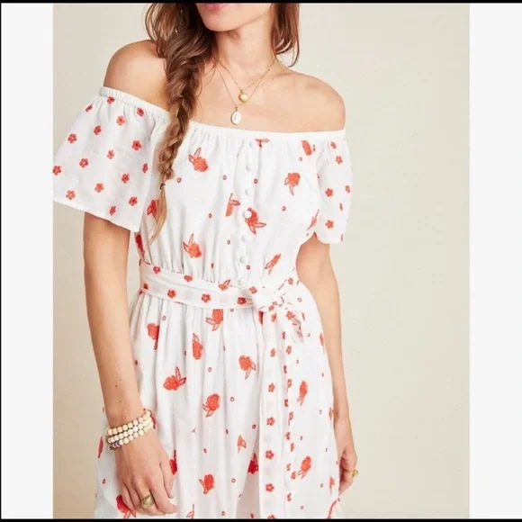NWT Anthropologie Maeve Embroidered Floral  Esme Dress Size XSP - Picture 4 of 15